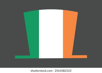 Ireland hat with flag, Ireland flag vector graphic, Ireland country flag is a symbol of freedom, National Ireland flag, vector illustration
