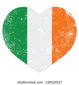 Ireland heart retro flag - St Patricks Day