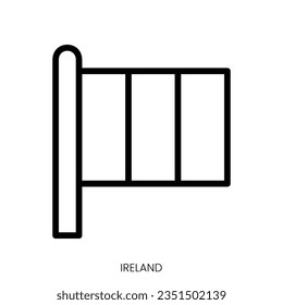 ireland icon. Line Art Style Design Isolated On White Background