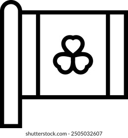 Irland-Symbol. Dünnes lineares Design einzeln auf weißem Hintergrund
