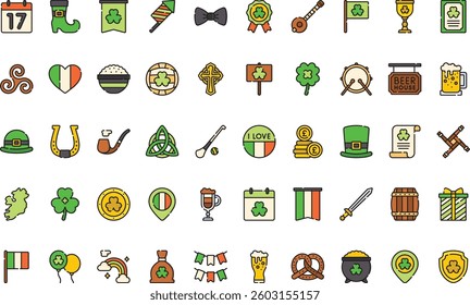 Ireland icons High-Quality Vector Icons Collection with Editable Stroke. Ideal for Professional and Creative Projects.