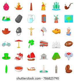 Ireland icons set. Cartoon style of 36 ireland vector icons for web isolated on white background