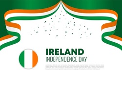 Ireland Independence Day Background Banner Poster For National Celebration.