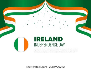 Irland Unabhängigkeitstag Hintergrund-Banner-Poster für nationale Feiern.