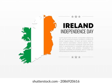 Ireland independence day background banner poster for national celebration.