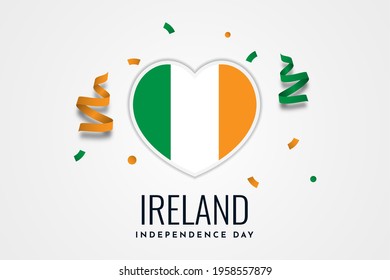 Ireland independence day celebration illustration template design. Vector Eps 10