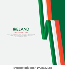 Ireland Independence Day vector concept template design