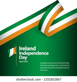 Ireland Independence Day Vector Template Design Illustration