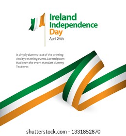 Ireland Independence Day Vector Template Design Illustration