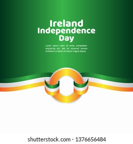 Ireland Independence Day Vector Template Design Illustration