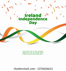 Ireland Independence Day Vector Template Design Illustration