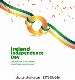 Ireland Independence Day Vector Template Design Illustration