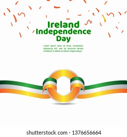 Ireland Independence Day Vector Template Design Illustration
