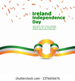 Ireland Independence Day Vector Template Design Illustration