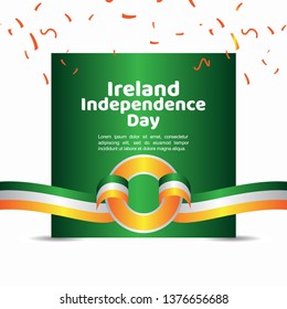 Ireland Independence Day Vector Template Design Illustration