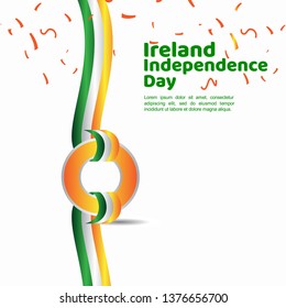 Ireland Independence Day Vector Template Design Illustration