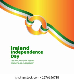 Ireland Independence Day Vector Template Design Illustration