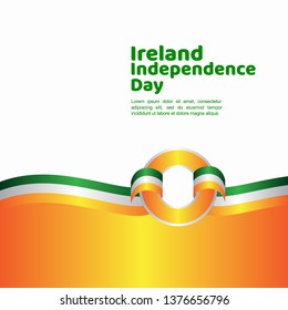 Ireland Independence Day Vector Template Design Illustration