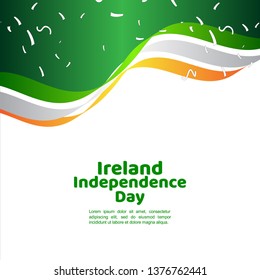 Ireland Independence Day Vector Template Design Illustration