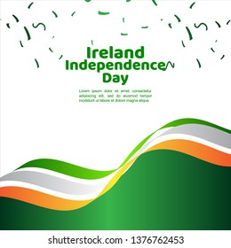 Ireland Independence Day Vector Template Design Illustration