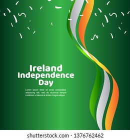 Ireland Independence Day Vector Template Design Illustration
