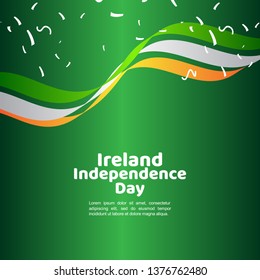 Ireland Independence Day Vector Template Design Illustration
