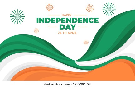 Ireland independence movement day, Patriotic Irish flag banner post concept for April 24, Vector