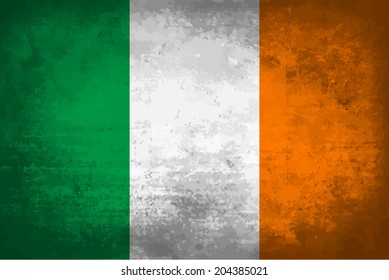 Ireland, Irish Flag on concrete textured background