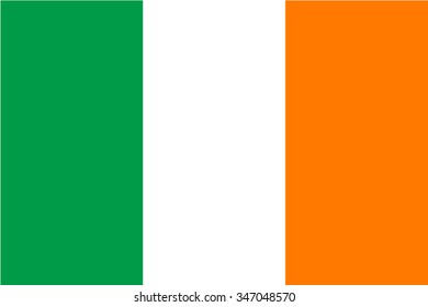 Ireland, Irish  Flag vector image  