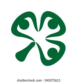 ireland leaf logo vector.