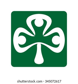 ireland leaf logo vector.