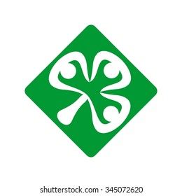 ireland leaf logo vector.