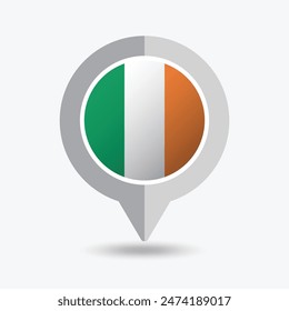 Irlanda Locación Pin Icon Ilustración vectorial