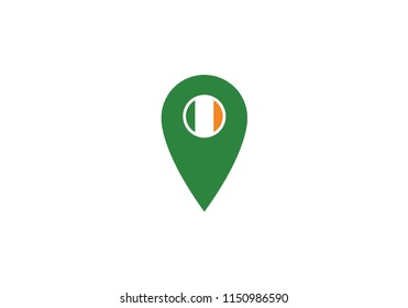 Ireland location pin navigation label map symbol