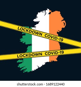 cierre irlandés. coronavirus. covid-19. ilustración vectorial.