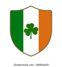 Ireland logo, flag, icon, shadow