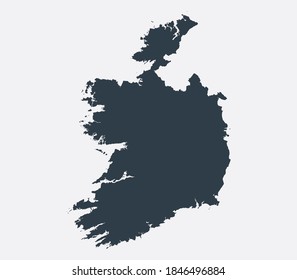 Mapa de Irlanda, Mapa plano de país 