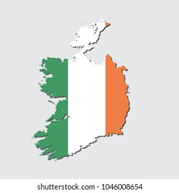 Ireland Map Flag
