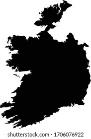 Ireland Map Flat Design Icon Vector