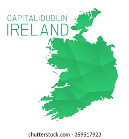Ireland map geometric texture
