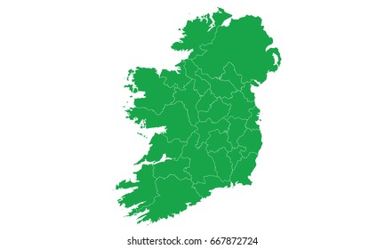 Ireland map green color