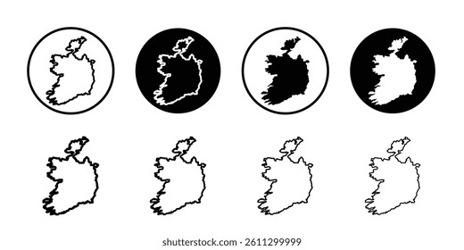 Ireland map icon Flat illustration sign