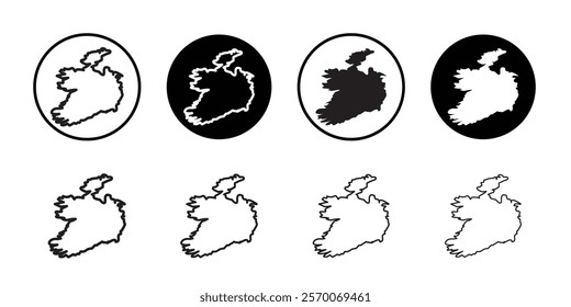 Ireland map icon Outline vector for web ui