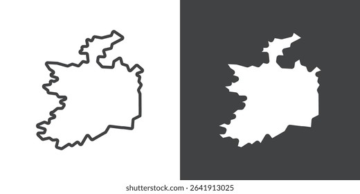 ireland map icon symbol illustration logo