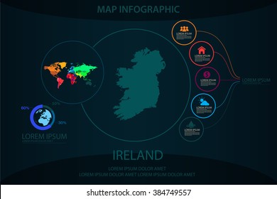 ireland map infographic