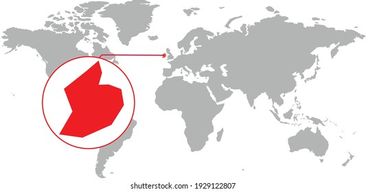 
Mapa de Irlanda. Mapa mundial aislado. Aislado sobre fondo blanco. Ilustración vectorial.