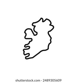 Ireland map logo sign vector outline