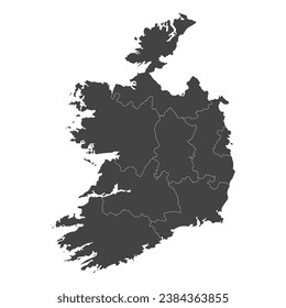 Mapa de Irlanda. Mapa de Irlanda en las principales regiones
