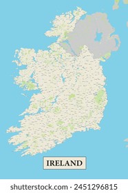 Ireland map poster art vector