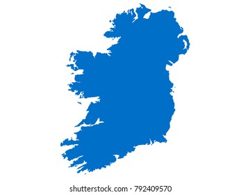 Ireland map Sky Blue Tone vector isolated on white background vector EPS 10